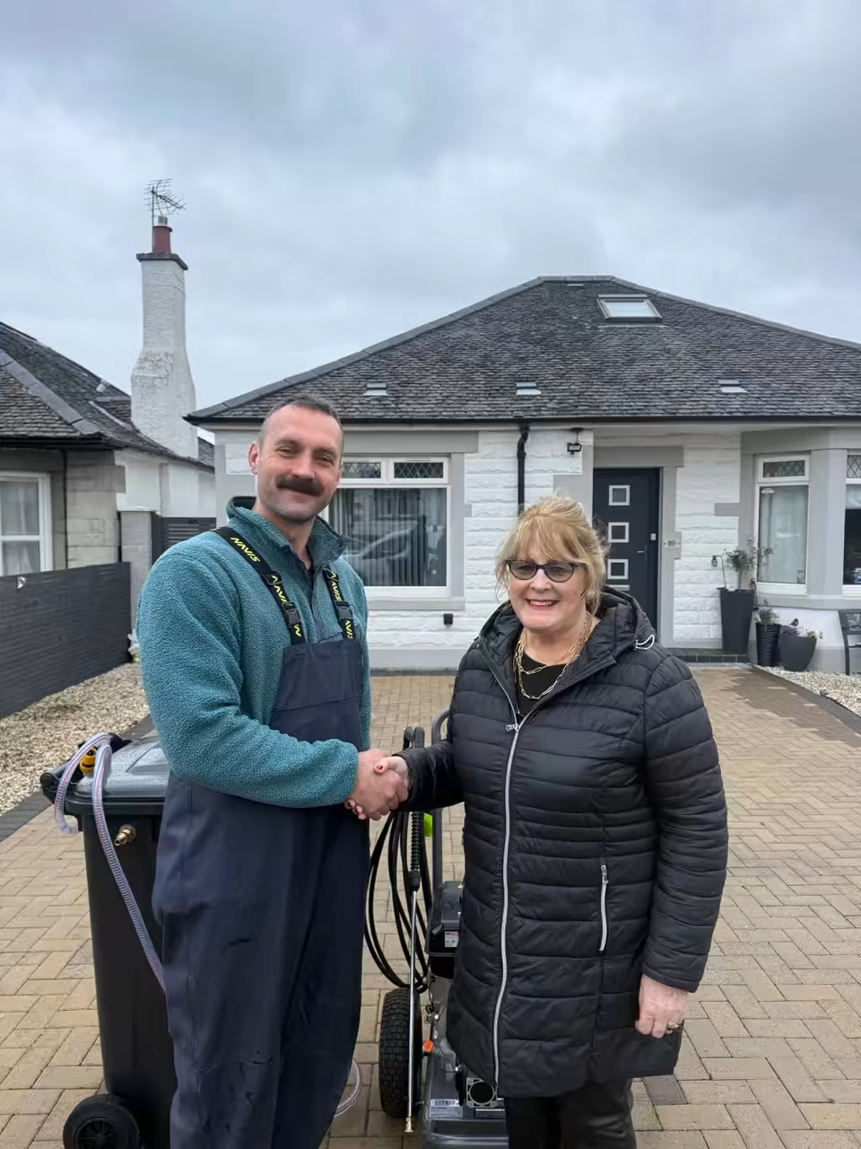 Professional pressure washing result in Edinburgh